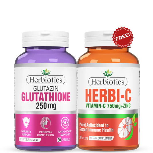Herbiotics Fair & Glow Bundle (2X Brighter Skin-Glutathione & Vitamin C in One Bundle)