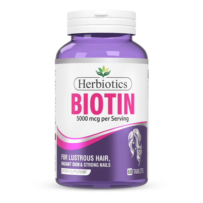 Herbiotics Biotin 5000 Mcg 60 Tablets