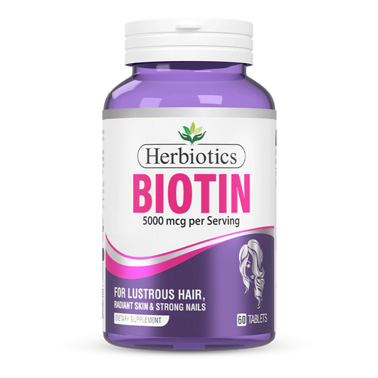 Herbiotics Biotin 5000 Mcg 60 Tablets