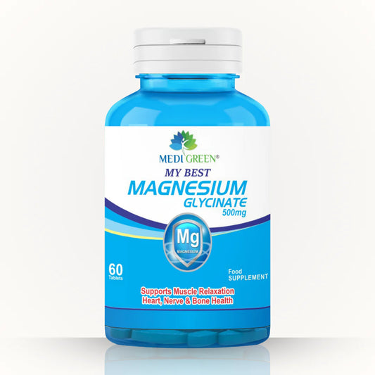 Magnesium Glycinate 500mg 60 Tablets  — Deep Sleep, Stress Relief & Muscle Recovery